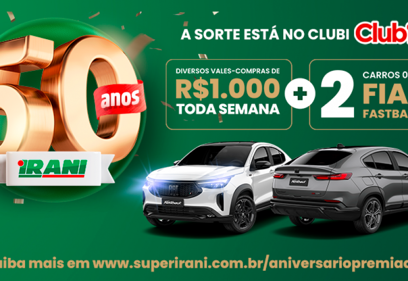Aniversário Premiado Irani, 50 anos de economia!