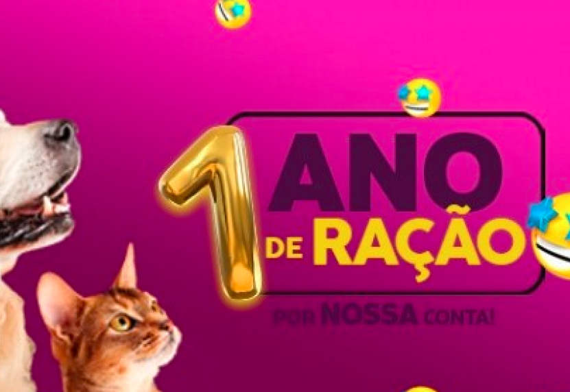 Um ano de ração por nossa conta!