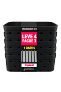 Cjto Organizador Lv4 Pg3 Xplast Triangulos 4,7l