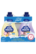 Kit Amac/Lava Roupas Vida Macia Infantil 1l Glicerina e Erva Doce