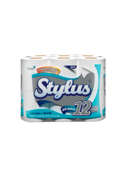 Papel Hig Stylus 20m C/12 Dupla Neutro