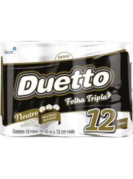 Papel Hig Duetto 20m C/12 Tripla Neutro