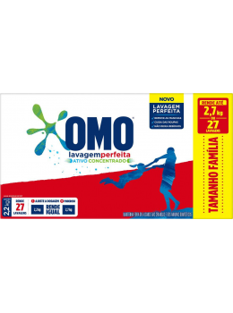 Lava Roupas Po Omo 2,2kg Caixa Lavagem Perfeita