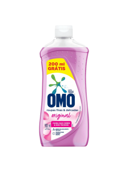 Lava Roupas Liq Omo 900ml Delicadas 200ml Gratis Original