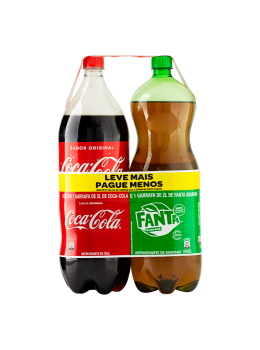 Refrig Coca 2l + Fanta Guarana 2l Mais Por Menos