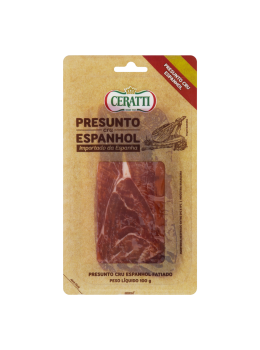 Presunto Cru Ceratti 100g Espanhol Fatiado